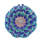 Bolsa de noite de casamento feminina de cristal brilhante em forma de girassol de luxo mais vendida.