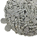 Boutique de fgg luz azul safira flor cristal sacos de noite para festa de casamento feminino strass bolsas nupcial saco de embreagem