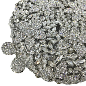 Boutique de fgg luz azul safira flor cristal sacos de noite para festa de casamento feminino strass bolsas nupcial saco de embreagem