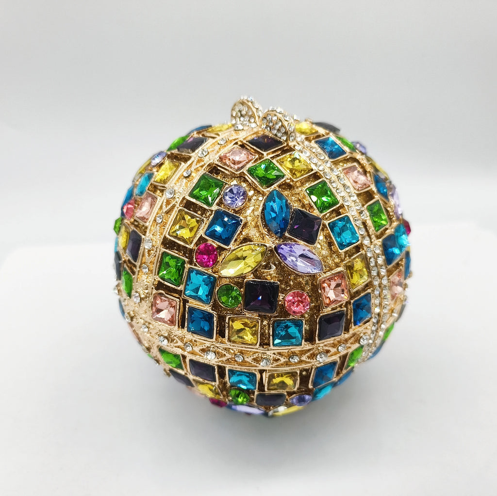 2025 novo design presente do dia das mães vitral strass embreagem em forma de sino oco diamante banquete baile de formatura senhoras saco de noite