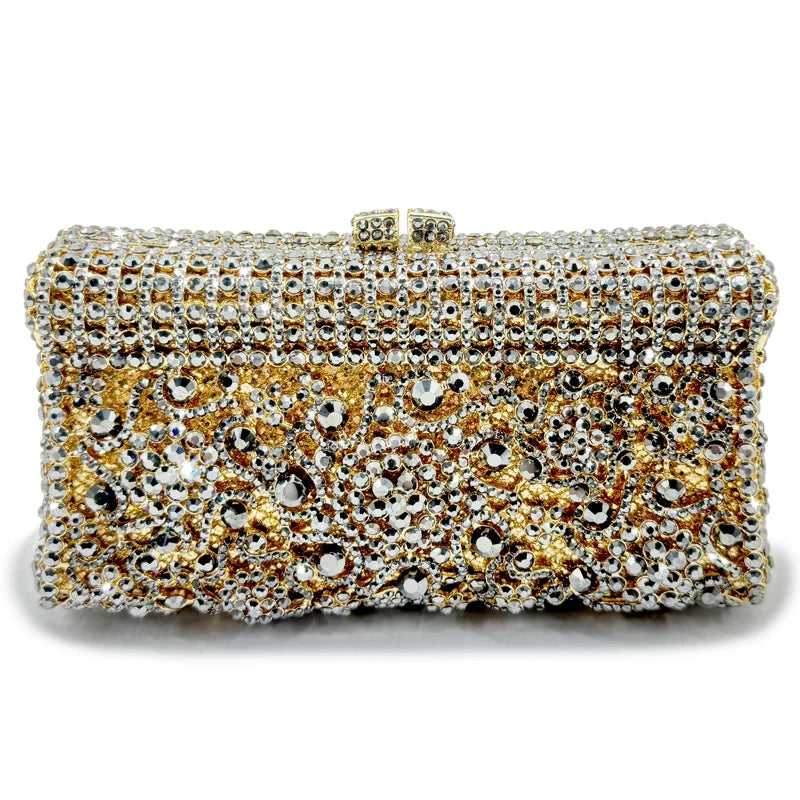 Bolsa feminina feita à mão de cristal, bolsa de mão para noite, vintage, banquete, festa de casamento, designer, elegante, vestido, presente