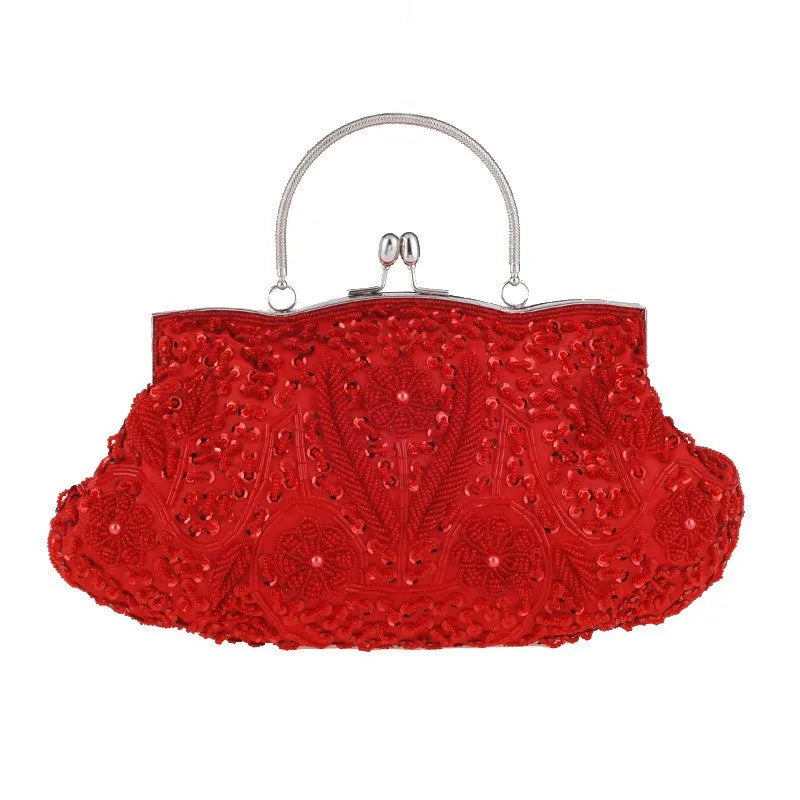 Bolsa de design de lantejoulas para mulheres, grande capacidade, portátil, frisada, bolsa de casamento, acessórios de moda