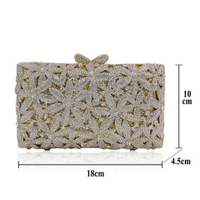 Diamante vazio metal cristal jantar saco diamante embreagem diamante brilhante cristal-incrustado noite saco de embreagem cartera de fiesta