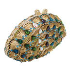 Boutique de fgg luz azul cristal sacos de embreagem para mulheres pavão noite bolsa nupcial casamento strass minaudiere bolsas saco