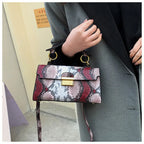 Nova marca de luxo designer bolsa feminina cobra padrão couro crossbody bolsas moda pequena bolsa ombro quadrado bolsa de ombro