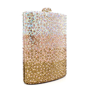 Novo design cor gradiente artesanal cheio de diamante bolsa embreagem strass senhoras saco de noite para festa de casamento