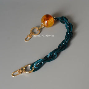 Alça de ombro acrílica para mulheres, corrente de resina chique, sólida ou mista de cores, caixa de telefone, bolsas mensageiro, cinto