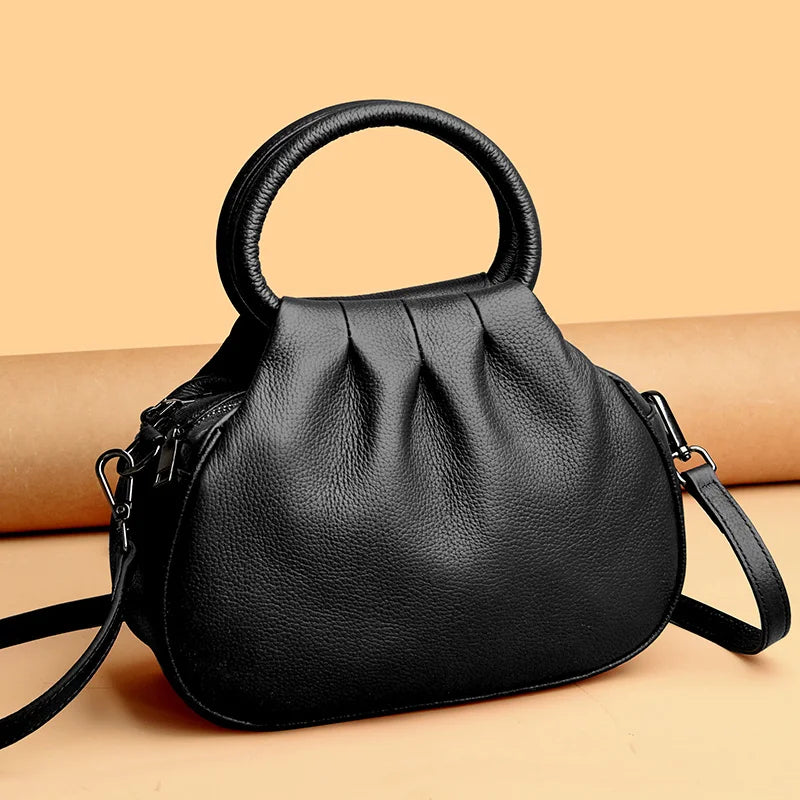 Designer de couro genuíno bolsa feminina moda ombro saco do mensageiro luxo macio mensageiro sac feminino bolsa senhoras tote