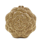 Requintado design rosa sacos de cristal completo strass saco oco metal diamante festa senhoras saco noite