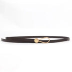 Nova pérola fivela fina cinto feminino couro do plutônio elegante ajustável selvagens cintura cor de ouro fivela cintos femininos