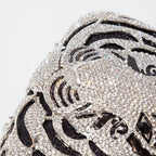 Três-d cabeça de tigre cristal noite sacos de embreagem para festa de casamento metal strass novidade bolsas e bolsas designer de luxo