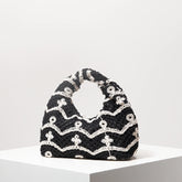 Bolsa de tecido oco com padrão, bolsas de praia boêmia para mulheres, conjunto de crochê, acessórios de praia femininos, Trav Must Haves (padrão aleatório)