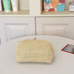 LEFTSIDE Weave Pequenas Bolsas de Ombro de Palha para Mulheres 2025 Novo Verão Bolsa Crossbody Femininas Tecer ​ Bolsas de praia de ráfia
