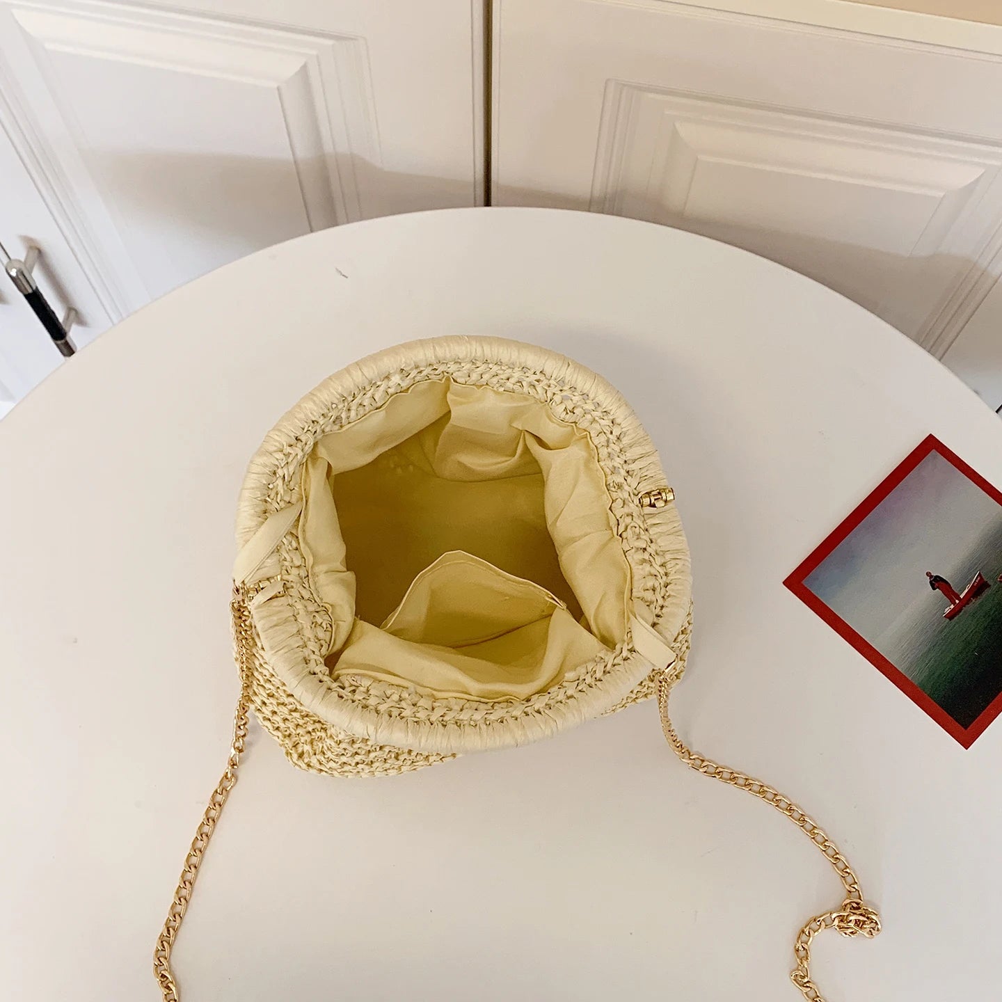 LEFTSIDE Weave Pequenas Bolsas de Ombro de Palha para Mulheres 2025 Novo Verão Bolsa Crossbody Femininas Tecer ​ Bolsas de praia de ráfia