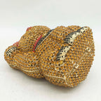 Boutique de fgg fortuna sorte forma gato feminino cristal embreagem bolsas noite saco senhoras festa jantar minaudiere bolsa