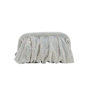 Glamourosa bolsa de noite com pérolas e strass para mulheres |   Embreagem elegante para performance em palco |   Bolsa brilhante para festa de casamento e baile 