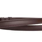 Cinto feminino de couro genuíno, cinto fino de couro skinny para calças, fivela em forma de coração dourada da moda