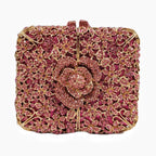 Bolsa de cristal nova flor diamante conjunto jantar saco banquete festa oco diamante embreagem bolsa feminina