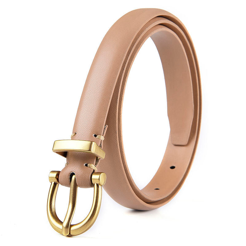 Cinto Fino Feminino Grazy em Couro Legítimo