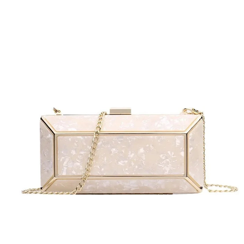 2024 na moda acrílico único saco de noite feminino vestido de mão versátil ombro único inclinação crossbody sistema bolso