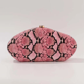 Festa à noite novo padrão de cobra embreagem moda bolsa forma especial crossbody saco couro do plutônio ombro carteiras feminino arco acrílico