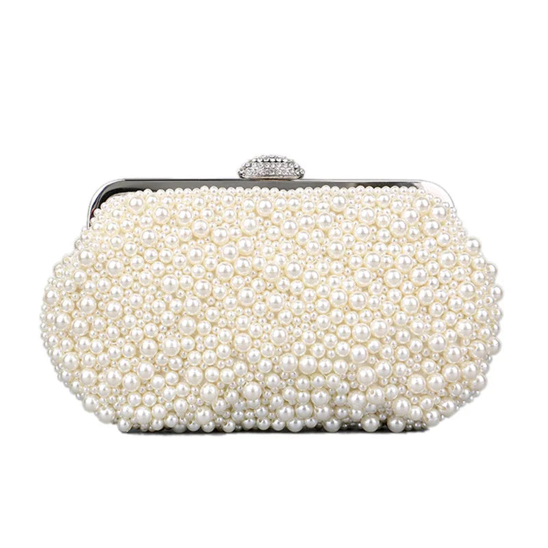 Bolsa de Noite Transfronteiriça de Pérolas Fena, Bolsa de Mão E de Poliéster io para Banquete, Jr e Festas ...