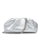 Bolsa de nuvem enrugada, nova bolsa quadrada pequena moderna e moderna feminina, bolsa crossbody de corrente versátil