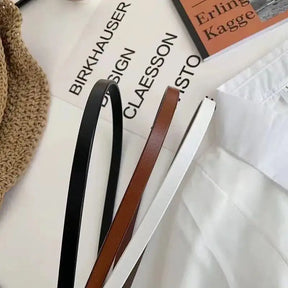 Nova pérola fivela fina cinto feminino couro do plutônio elegante ajustável selvagens cintura cor de ouro fivela cintos femininos