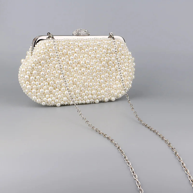 Bolsa de Noite Transfronteiriça de Pérolas Fena, Bolsa de Mão E de Poliéster io para Banquete, Jr e Festas ...