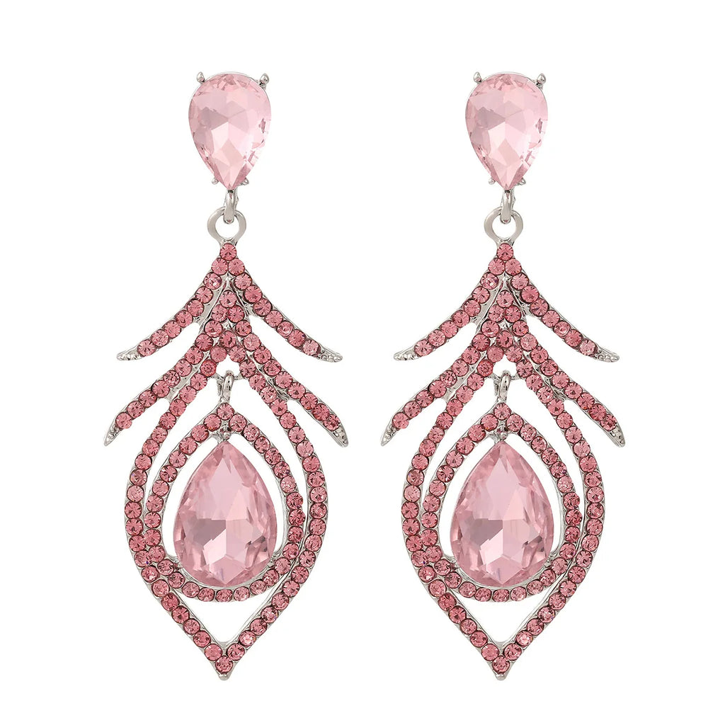 Novidade na tendência 2025 brincos femininos meninas gota de água em forma de luxo banquete jóias cor brincos de cristal para mulheres jóias