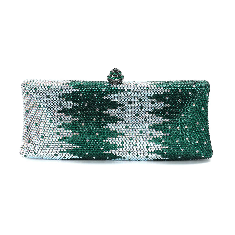 XIYUAN-Saco de embreagem de diamante de cristal colorido para mulheres, bolsa noturna para jantar, casamento, bolsa nupcial, 25 cores, mais vendido