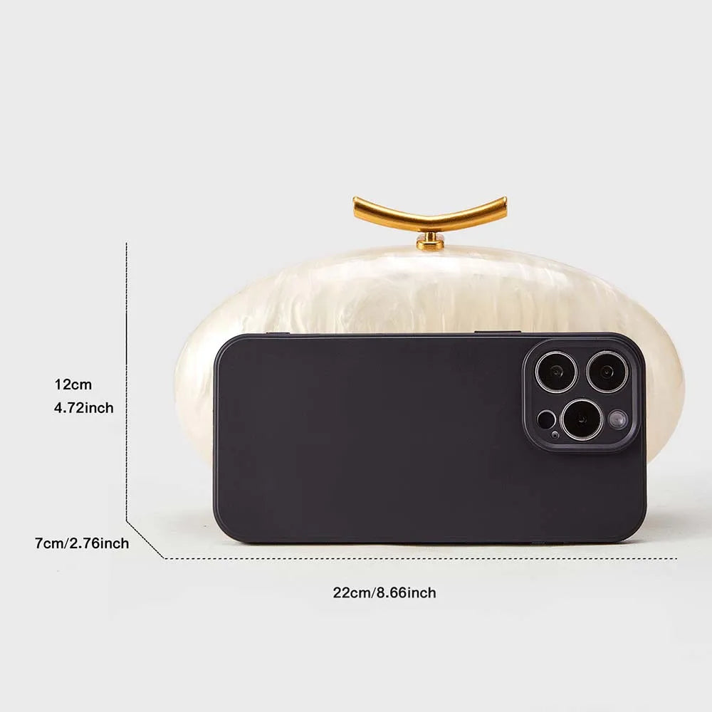 Doce pérola azul feminino noite embreagens bolsa de luxo acrílico longa corrente cruz corpo bolsa oval telefone casamento banquete festa saco