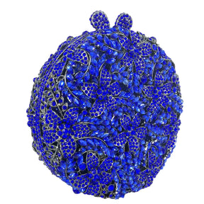 Boutique de fgg luz azul safira flor cristal sacos de noite para festa de casamento feminino strass bolsas nupcial saco de embreagem