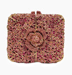Bolsa de cristal nova flor diamante conjunto jantar saco banquete festa oco diamante embreagem bolsa feminina