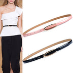 Mulheres Elegantes Cinto de Fivela C Dourada, Couro Genuíno, Designer de Cintura Fashion, Para Combinar com Vestidos, Jeans, Calças