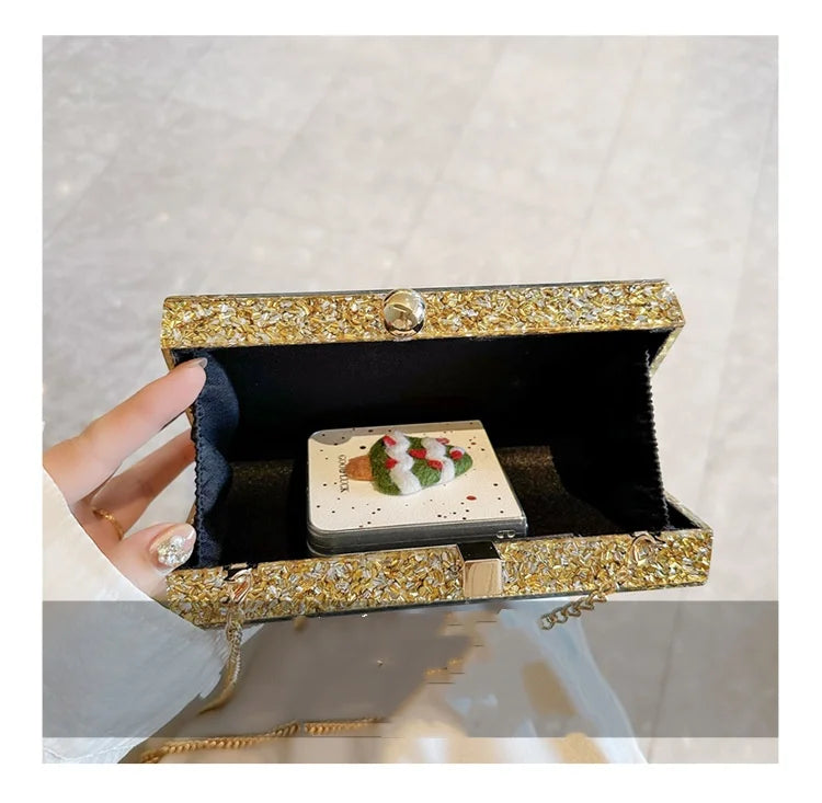 Casamento nupcial ombro crossbody saco feminino senhora bolsas de luxo marca acrílico sacos noite festa rosa verde praia garras