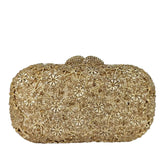 Boutique de fgg flor cristal bolsas de embreagem para mulheres elegantes, sacos de noite de strass floral, bolsa dura minaudiere