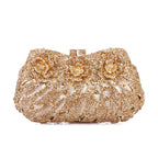 Clutch Metal Dama Cristal