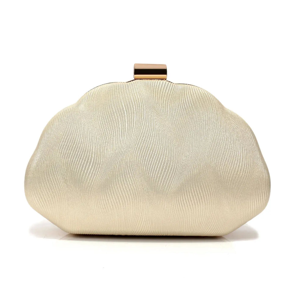 Moda pu senhora feminina sacos de noite design concha metal glitter glamourosa festa pequena caixa bolsas vestido ombro corrente saco embreagem