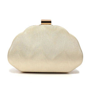 Moda pu senhora feminina sacos de noite design concha metal glitter glamourosa festa pequena caixa bolsas vestido ombro corrente saco embreagem