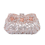 Clutch Metal Dama Cristal