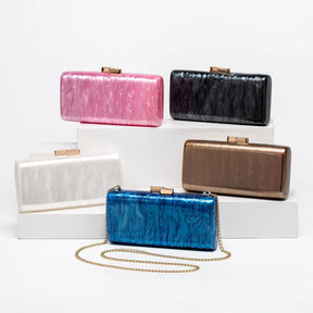 Mais recente design retângulo bolsa crossbody embreagem bolsas de ombro casamento moda sacos noite acrílico forma especial escudo luxo