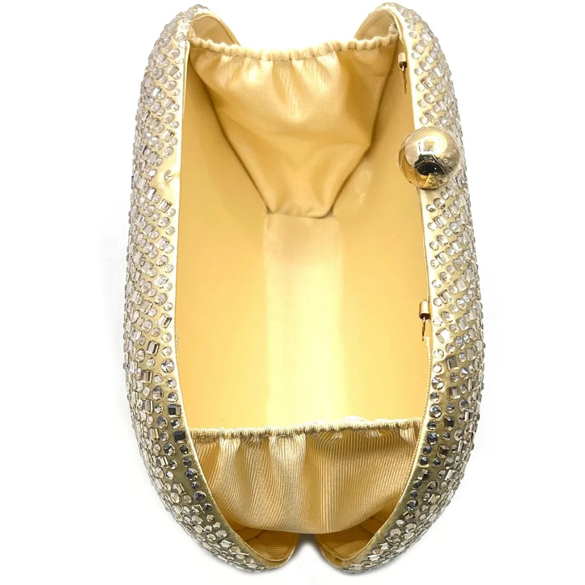 Bolsa Clutch Elegante com Strass Brilhante, Bolsa Feminina da Moda, Novo Estilo Transfronteiriço, Bolsa de Jantar com Diamantes Embutidos, Poliéster