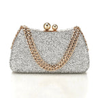 Bolsa de noite versátil, bolsa de jantar, ombro único, crossbody, com bolso para telefone, forro de nylon, formato de travesseiro exterior pu
