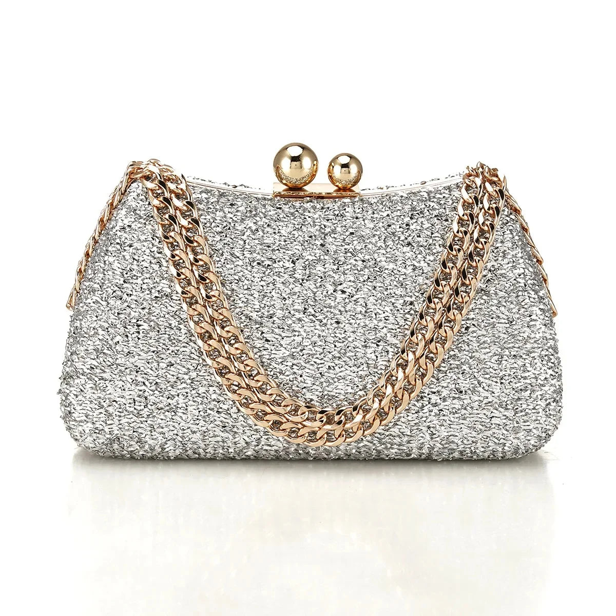 Bolsa de noite versátil, bolsa de jantar, ombro único, crossbody, com bolso para telefone, forro de nylon, formato de travesseiro exterior pu