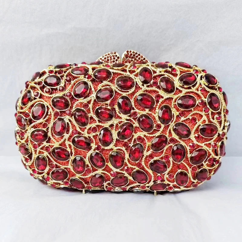 Embreagem de pedra clara branca e prateada para mulheres, bolsas de cristal, festa de casamento, bolsas de baile, embreagem nupcial de diamante