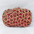 Embreagem de pedra clara branca e prateada para mulheres, bolsas de cristal, festa de casamento, bolsas de baile, embreagem nupcial de diamante