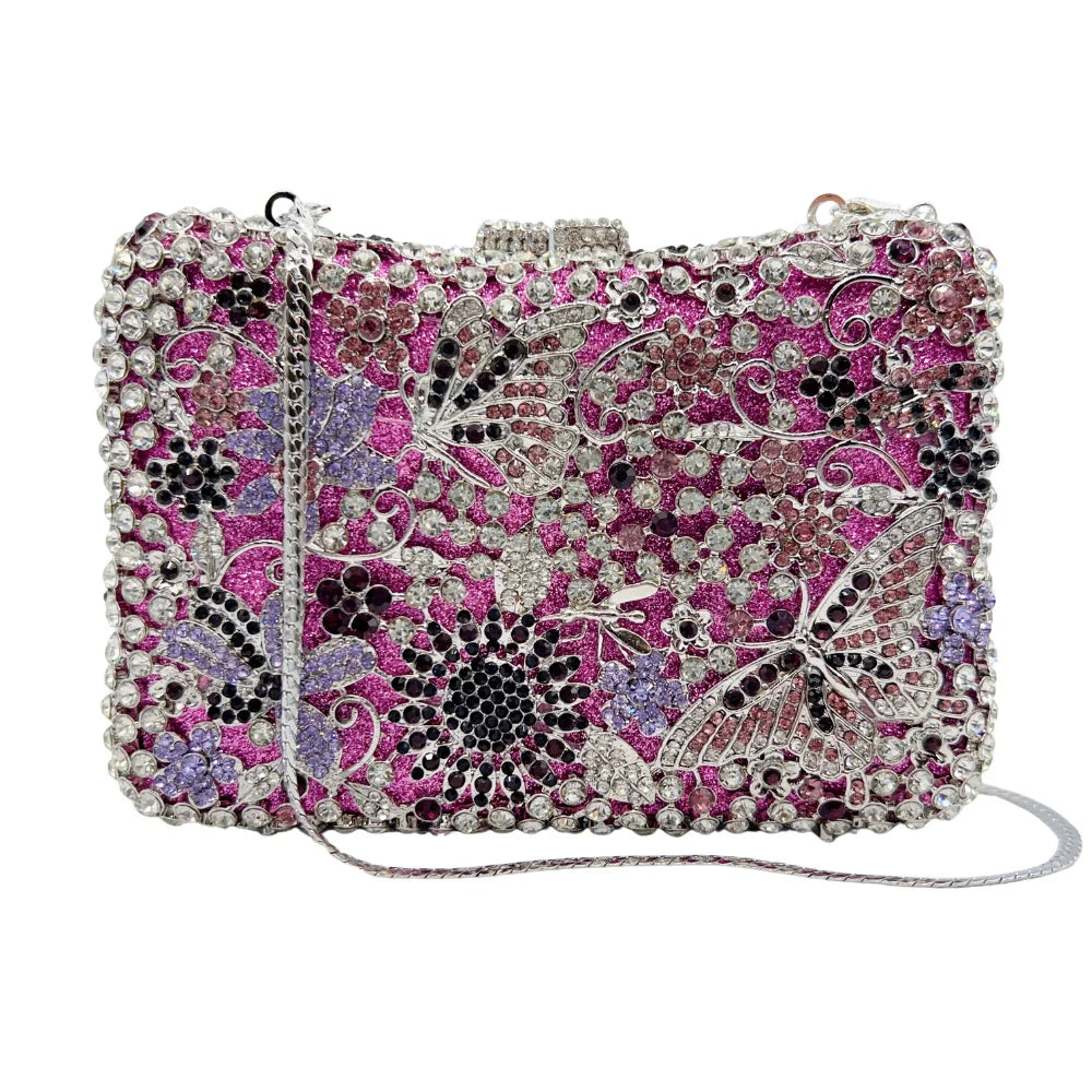 Xiyuan marca de luxo designer cristais sacos noite moda feminina diamantes bolsa festa casamento flor garras nupciais