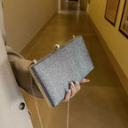 Elegante jantar saco de embreagem bolsa de ombro feminino brilhante grampo de cabelo pequena caixa de maquiagem nova 2025 tendência da moda
