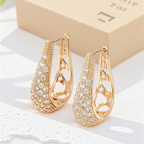 Brincos de argola redondos de cristal verde para mulheres, vintage, cor dourada, arco-íris, zircônia, fivela de orelha, joias de casamento, presente de dia das mães